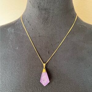 Amethyst Crystal Pendant Necklace